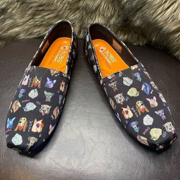 Bobs By Skechers Women Size 6.5/36.5EU Black Flat - Picture 4 of 11